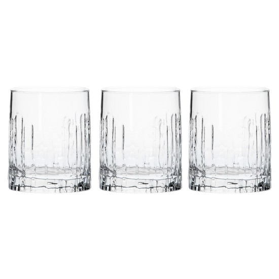 3-piece whiskey glass set, made of glass, 355ml, "Oak" - Borgonovo