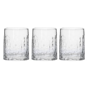 Conjunto de 3 copos para beber água, em vidro, 285 ml, Oak - Borgonovo