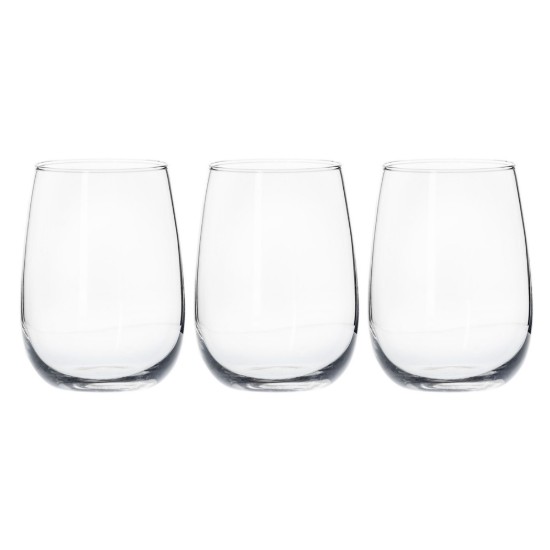 Set van 3 drinkglazen, 380 ml, gemaakt van glas, "Ducale" - Borgonovo