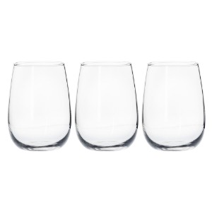 Set of 3 drinking glasses, 380 ml, made of glass, "Ducale" - Borgonovo
