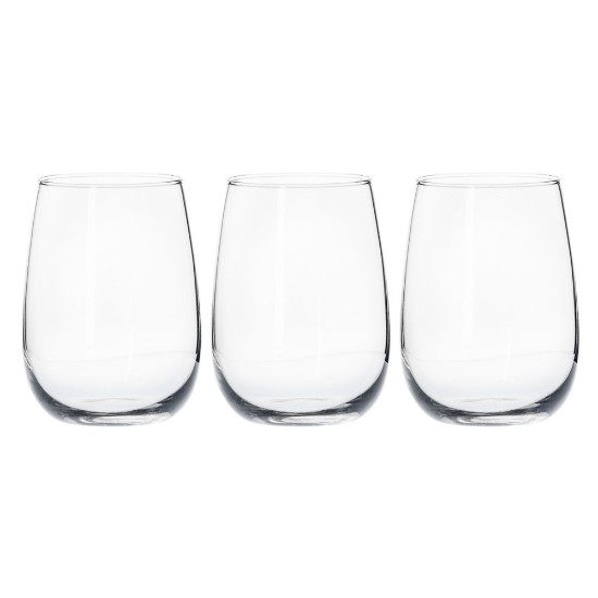 Ensemble de 3 verres à boire, 380 ml, en verre, "Ducale" - Borgonovo