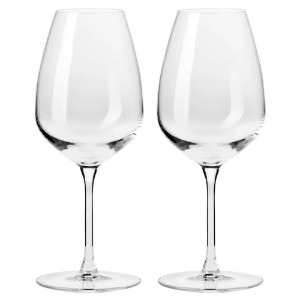 2-piece white wine glass set, made of crystalline glass, 460ml, "Duet" - Krosno