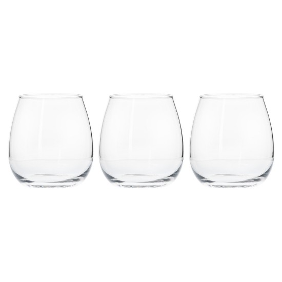 Conjunto de 3 copos, 520 ml, em vidro, "Ducale" - Borgonovo