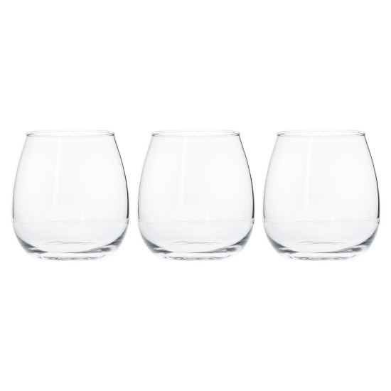 3er-Set Trinkgläser, 520 ml, aus Glas, „Ducale“ – Borgonovo