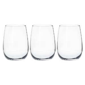 Set of 3 drinking glasses, 490 ml, made of glass - Borgonovo