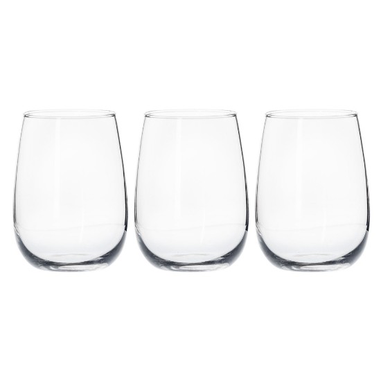 Set mit 3 Trinkgläsern, 490 ml, aus Glas - Borgonovo