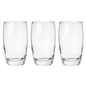 Set of 3 drinking glasses, 420 ml, made of glass - Borgonovo