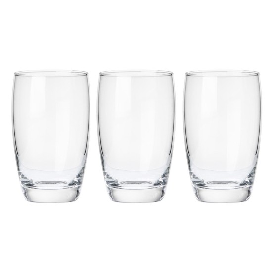 Conjunto de copos de água de 3 peças, 330 ml, em vidro, Aurelia - Borgonovo