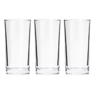 3-piece HB drinking glass set, 300 ml, made of glass, "Indro" - Borgonovo