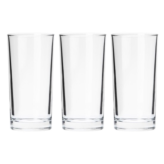 Conjunto de copos HB de 3 peças, 300 ml, em vidro, "Indro" - Borgonovo