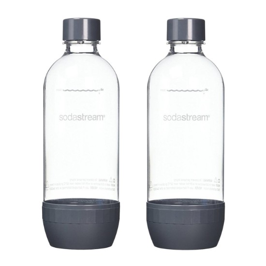 Komplektā 2 karbonizējošās pudeles, plastmasas, 1 L - SodaStream