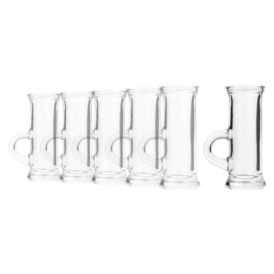 Set of 6 shot glasses, 45 ml, glass - Borgonovo