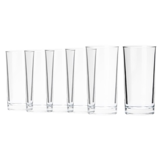 Uppsättning av 6 dricksglas 250 ml, glas - Borgonovo