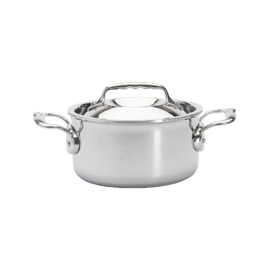 "Affinity" steelpan met deksel, 16 cm / 1,8 l, roestvrij staal - merk "de Buyer"