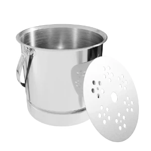 Ice bucket, with separator, stainless steel 