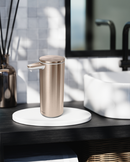 Dozownik mydła w płynie z czujnikiem, 266 ml, 'Rose Gold' - simplehuman