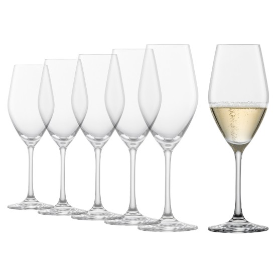 Set 6 cupe sampanie, sticla cristalina, 263ml, "Vina" - Schott Zwiesel