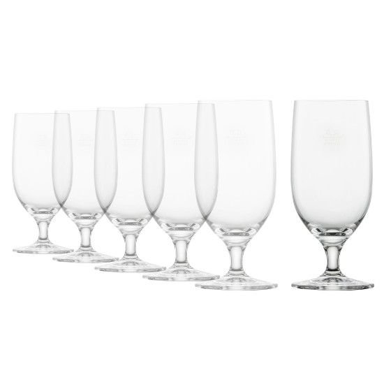 Sett med 6 ølglass, krystallinsk glass, 390 ml, "Mondial" - Schott Zwiesel