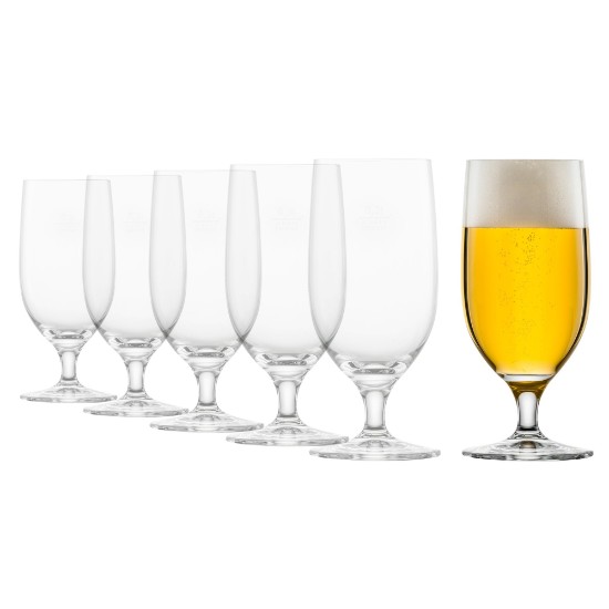 Sett med 6 ølglass, krystallglass, 390 ml, "Mondial" - Schott Zwiesel