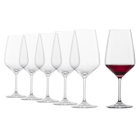 6-daļīgs Bordo vīna glāžu komplekts, kristālisks stikls, 656ml, "Taste" - Schott Zwiesel