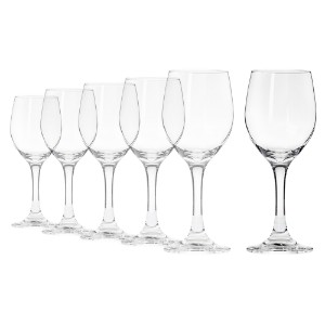 6-piece wine glass set, made of glass, 380ml, "Ducale" - Borgonovo