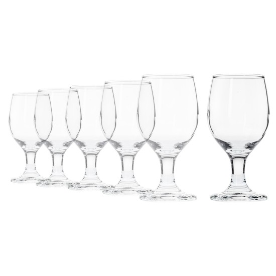 Ensemble de 6 verres à eau, en verre, 310 ml, "Ducale" - Borgonovo