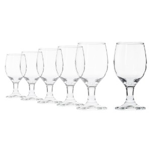 6-делни сет чаша за воду, од стакла, 270мл, "Ducale" - Borgonovo