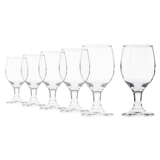 6-delat vattenglasset, tillverkat av glas, 270ml, "Ducale" - Borgonovo