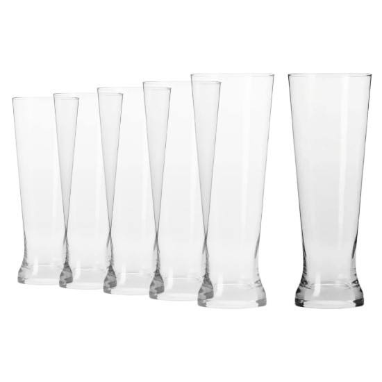 Ensemble de 6 verres à bière Pilsner, en verre, 500 ml, "Mixology" - Krosno