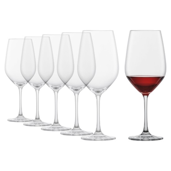 Sett ta '6-pcs tal-ħġieġ tal-inbid aħmar, 504 ml, "Vina" - Schott Zwiesel