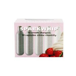 Set of 10 professional N2O cartridges for whipped cream, 75g - iSi