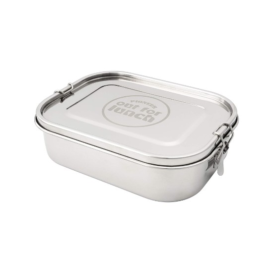 Coffret lunch, avec 3 accessoires, acier inoxydable, 1400ml, "Out of Lunch" - Grunwerg