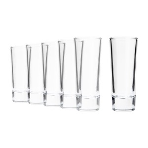 Set of 6 shot glasses 60 ml, made of glass, "Indro" - Borgonovo