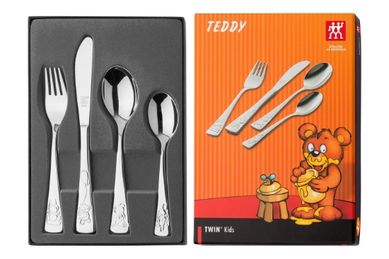 Set tacamuri copii 4 piese, inox, "Teddy" - Zwilling