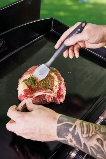 Pastry brush, silicone, 25 cm, width 3 cm - de Buyer