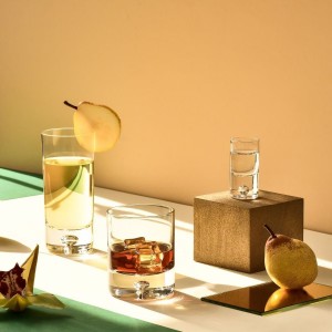 Set med 6 Long Drinks-glas gjorda av kristallint glas, 300 ml, "Legend" - Krosno