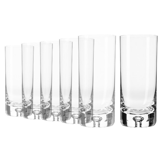 Coffret de 6 verres Long Drinks en verre cristallin, 300 ml, "Legend" - Krosno