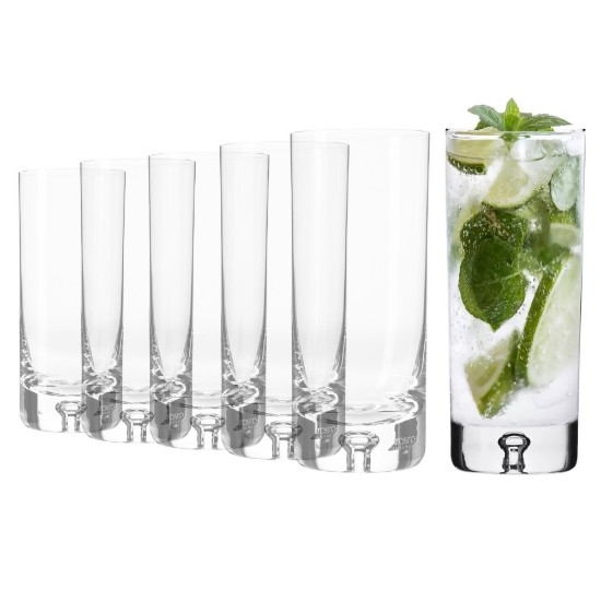 Coffret de 6 verres Long Drinks en verre cristallin, 300 ml, "Legend" - Krosno