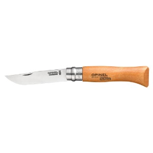 N°08 џепни нож, угљенични челик, 8,5 цм, "Carbone" - Opinel
