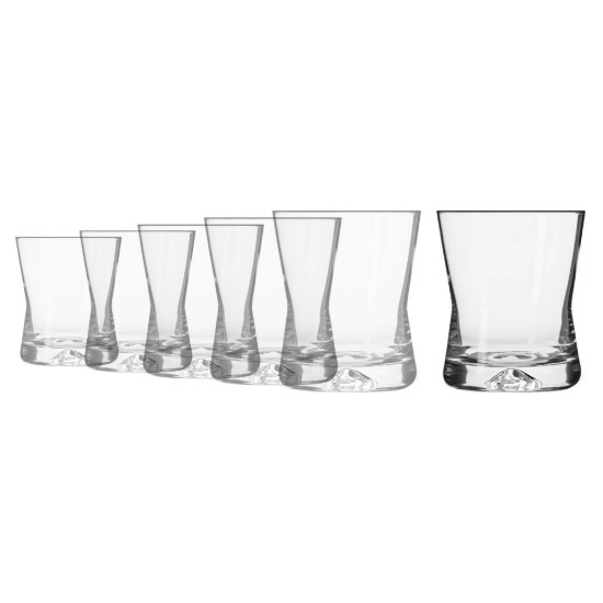 6 viskija glāžu komplekts, izgatavots no stikla, 290 ml, "X-line" - Krosno