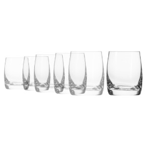 Set med 6 whiskyglas, tillverkade av glas, 310 ml, "Blended" - Krosno