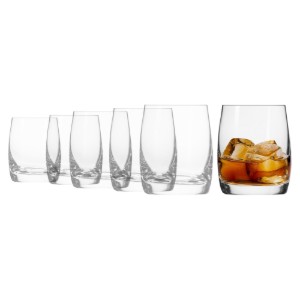 Set med 6 whiskyglas, tillverkade av glas, 310 ml, "Blended" - Krosno