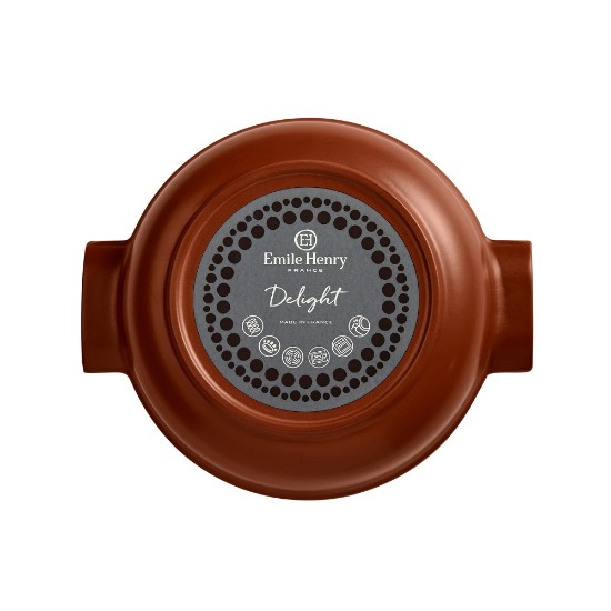 Cocotte-Kochtopf aus Keramik, 27cm/2,5L "Delight", Sienna - Emile Henry