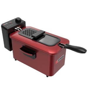 Deep fryer with oil filter, 3 L, 2000 W, Red - Zokura