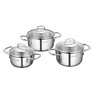 Set of stainless steel cooking pots, 6 pieces "PERLA" - Korkmaz