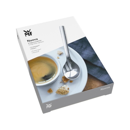 Conjunto de 6 colheres de café expresso, aço inoxidável, 11 cm, "Nuova" - WMF