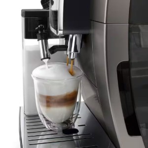 Macchina per caffè espresso automatica 1450 W, "Dinamica Plus", Nero Titanio - DeLonghi