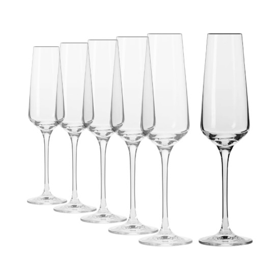6-daļīgs šampanieša glāžu komplekts, izgatavots no kristāliska stikla, 180ml, "Avant-Garde" - Krosno