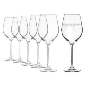 6-delat vattenglasset, kristallint glas, 500 ml, 'Splendour' - Krosno