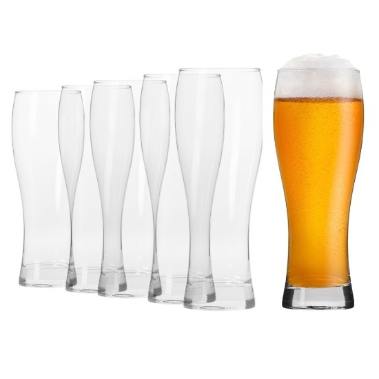 Set med 6 ölglas, 500 ml - Krosno